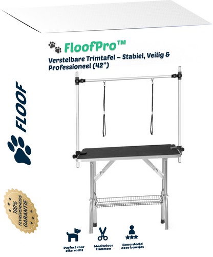 🐾 FloofPro™ Verstelbare Trimtafel – Stabiel, Veilig & Professioneel (42”)
